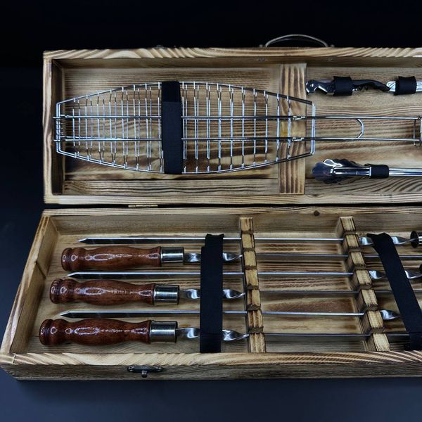 Набір шампурів у кейсі Grill Box-2 S. Шашличний набір. Подарунок чоловікові Grill Box-2 S фото