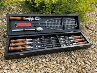 Набор шампуров в кейсе Grill Box 4 S. Шашлычный набор. Подарок мужчине Grill Box 4 S фото