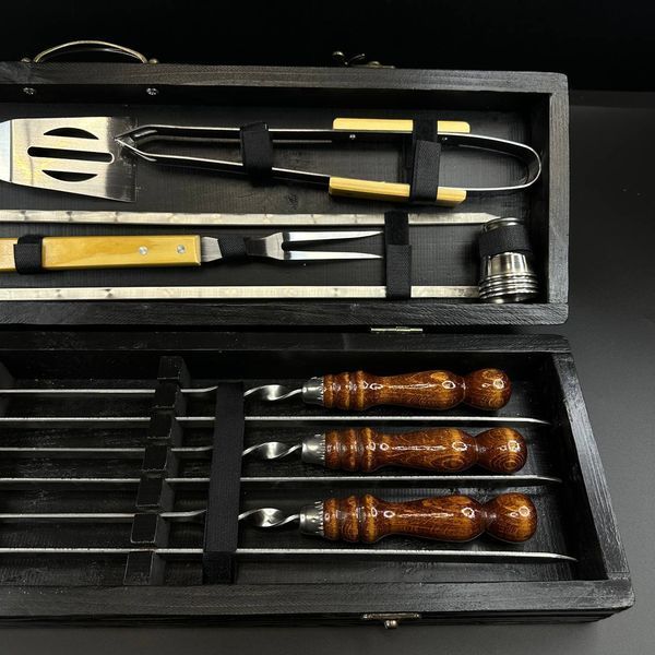Набір шампурів у кейсі Grill Box 3 S. Шашличний набір. Подарунок чоловікові Grill Box 3 S фото