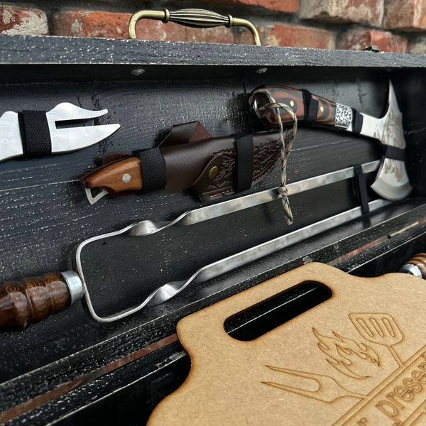 Розкішний набір шампурів ручної роботи в кейсі Хижак-Profi-Box Хижак-Profi-Box фото