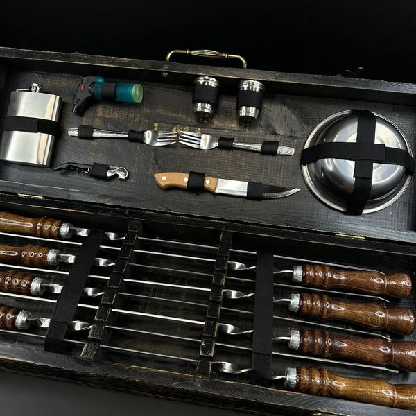 Набор шампуров в кейсе Grill Box 6 S. Шашлычный набор. Подарок мужчине Grill Box 6 S фото